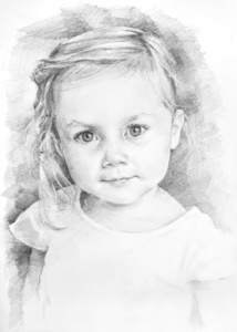 Portrettekening-potlood-kind-dochter