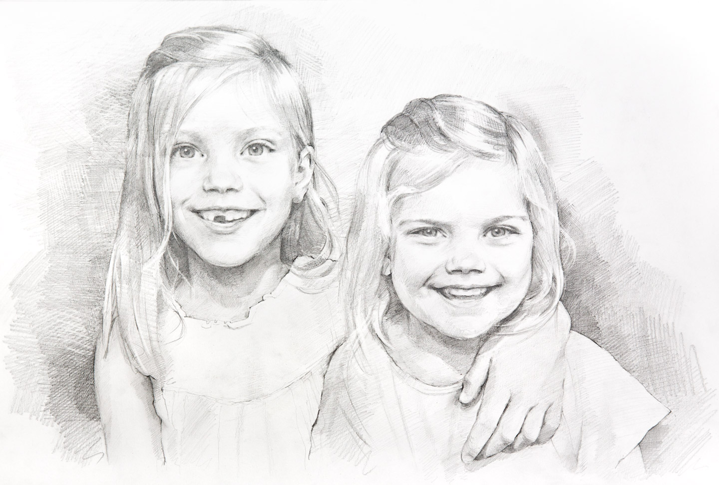 portret-tekening-dochters-kinderen-kado-vader-opa-oma-moeder